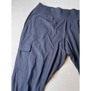 Livi Lane Bryant Black Cargo Jogger Pants Plus Size 26/28 Cotton Blend Active